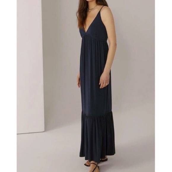 Favorite Daughter Dresses & Skirts - Favorite Daughter Navy Blue The Weekend Sleeveless Lace Up Back Maxi Dress